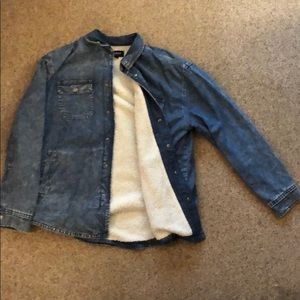 PacSun Denim Sherpa Shacket
